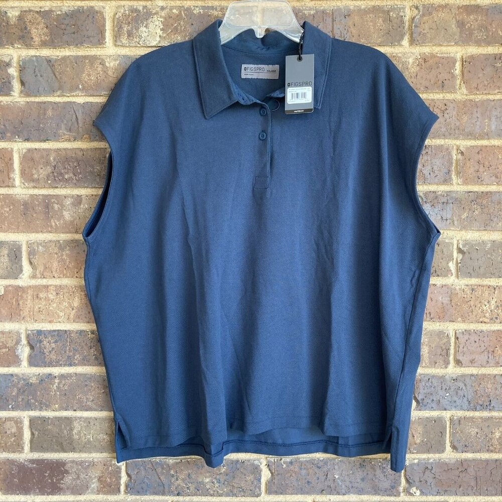 Figs Pro Classic Technical Pique Ella Scrub Polo 100% Pima Cotton Sz 2XL NEW